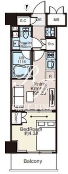 ベルファース西早稲田 402 間取り図