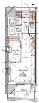 ブランシエスタ浅草蔵前 309 間取り図