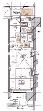 ブランシエスタ浅草蔵前 606 間取り図