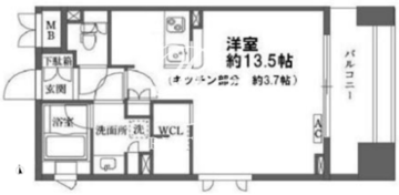 カスタリア大森 904 間取り図