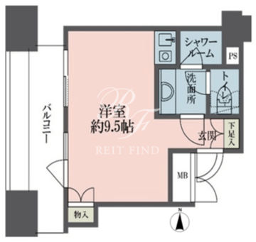 ルネ新宿御苑タワー 609 間取り図