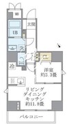 ラペルラ四谷 601 間取り図