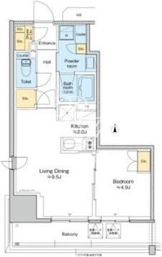 プラウドフラット四谷三丁目 701 間取り図