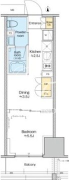 プラウドフラット四谷三丁目 704 間取り図