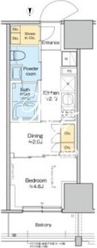 プラウドフラット四谷三丁目 1309 間取り図