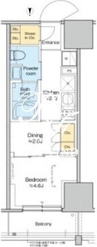 プラウドフラット四谷三丁目 710 間取り図