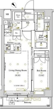 アークマーク東大井 107 間取り図