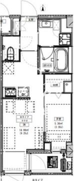 ルミーク北千住 304 間取り図