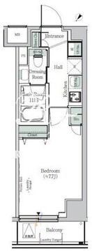 ワンルーフレジデンス木場 610 間取り図