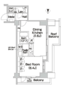 コンフォリア市谷薬王寺 404 間取り図 ?>