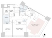 セントラルパークタワー・ラ・トゥール新宿 2902 間取り図