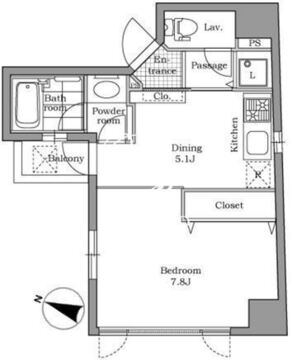 レジディア文京千石 1003 間取り図