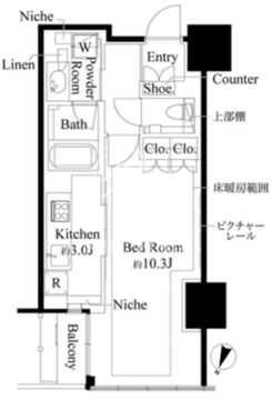宮益坂ビルディングザ・渋谷レジデンス 1409 間取り図