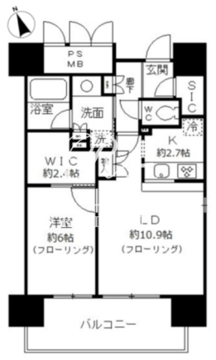 フォンテーヌ芝浦 910 間取り図