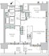 ワンルーフレジデンス田町 1209 間取り図