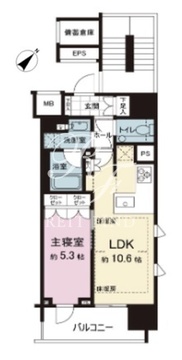 アスデュール日本橋人形町 702 間取り図