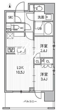 シーズンフラッツ新御徒町イースト 901 間取り図
