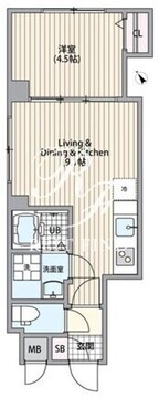 エルファーロ恵比寿 101 間取り図