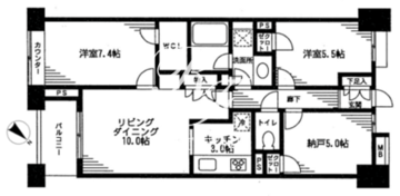 レジディア日本橋馬喰町 503 間取り図