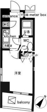レジディア日本橋人形町2 404 間取り図