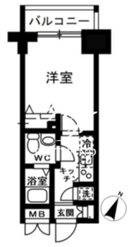 レジディア日本橋人形町2 1308 間取り図