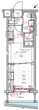 ザ・プレミアムキューブG東中野 315 間取り図