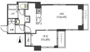 スパッジオ上野東 304 間取り図