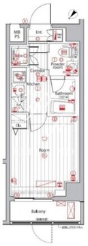 プレミアムキューブ広尾 403 間取り図