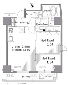 パークアクシス新板橋イースト 1403 間取り図
