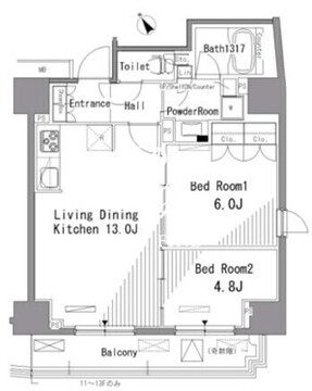 パークアクシス新板橋イースト 1103 間取り図