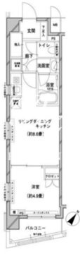 コンフォリア目黒八雲 304 間取り図