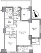 レジディア自由が丘 902 間取り図