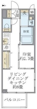 ラペルラ中野 201 間取り図