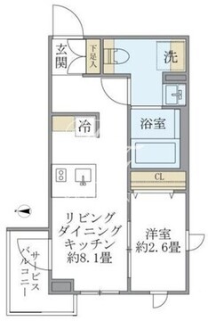 ラペルラ中野 205 間取り図