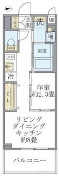 ラペルラ中野 202 間取り図