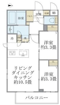 ラペルラ中野 302 間取り図