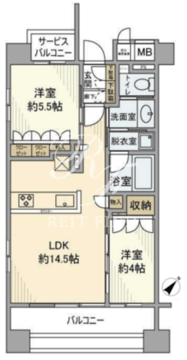 イニシア築地レジデンス 1001 間取り図