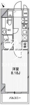 ルクレ西馬込 204 間取り図