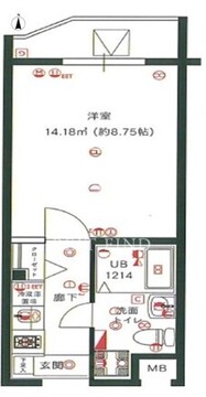 ルミード飯田橋 306 間取り図