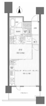 クレヴィアタワー目黒不動前 1502 間取り図
