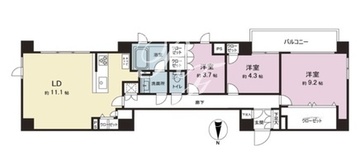 アゼリアテラス新宿 601 間取り図