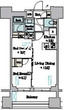 ブリリアイスト墨田曳舟 1103 間取り図