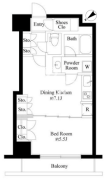 グランスイート銀座レスティモナーク 204 間取り図