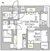 アジールコート松濤 1201 間取り図
