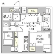 アジールコート松濤 1101 間取り図