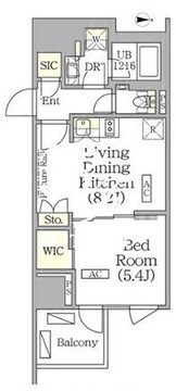 ザ・パークハビオ神楽坂レジデンスサウス 613 間取り図
