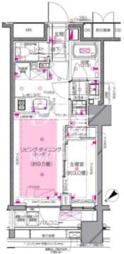 ピアース銀座レジデンス 702 間取り図