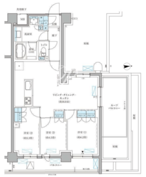 パークアクシス文京本郷 710 間取り図