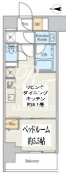 クレストコート本所吾妻橋ノース 205 間取り図