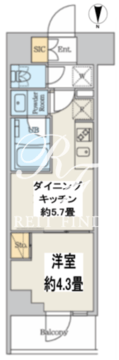 クレストコート本所吾妻橋ノース 606 間取り図